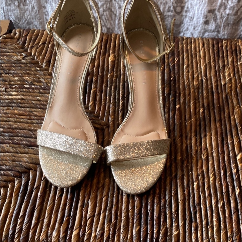 Kelly & Katie Gold Glitter Heels